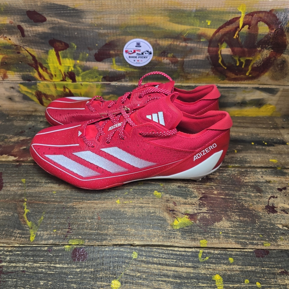 Size 11.5 Adidas Adizero Electric Football Cleats Team Power Red/White IH5033 - Picture 3 of 8